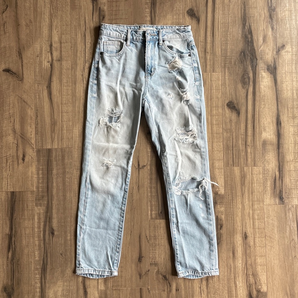 Vintage CJLA Lucy distressed straight leg jeans, size 24